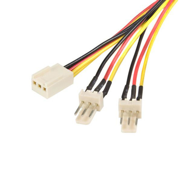 StarTech.com 12in TX3 Fan Power Splitter Cable 0.3 m Molex 3-pin 2 x Molex 3-pin TX3SPLIT12