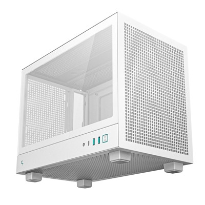 Deepcool Ch160 Ultra-Portable Gaming Case White Micro Tower With Tempered Glass R-CH160-WHNGI0-G-1