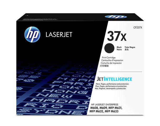 Hp 37X Black High Yield Toner 25K Pages for Hp Laserjet Enterprise M607/M608/M60 CF237X