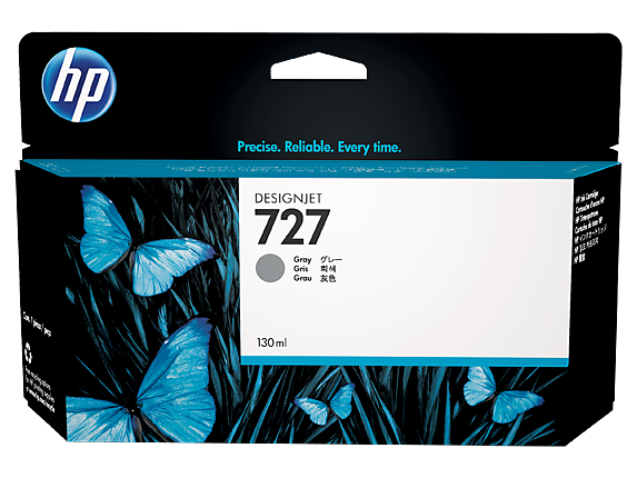 Hp 727 Grey Standard Capacity Ink Cartridge 130Ml - B3P24A B3P24A
