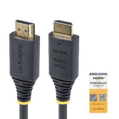 Startech.Com 1.6Ft Premium Certified 4K 60Hz Hdmi Cable HDMI2-CABLE-4K60-50C