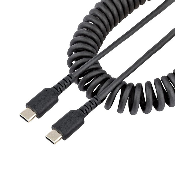 Startech.Com 0.5M Usb C To Usb C Coiled Heavy Duty Fast Charge And Sync Cable R2CCC-50C-USB-CABLE
