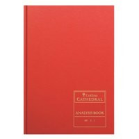 Collins Cathedral Analysis Book Casebound A4 10 Cash Column 96 Pages Red 69/10.1 810080