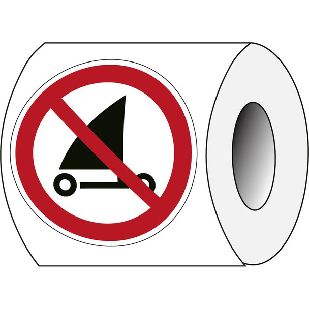 Brady P/P067/NT/PE-DIA100-250 ISO Safety Sign - No sand P/P067/NT/PE-DIA100-250