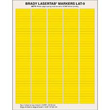 Brady LAT-9-747-10-YL LaserTab Laser Printable LAT-9-747-10-YL