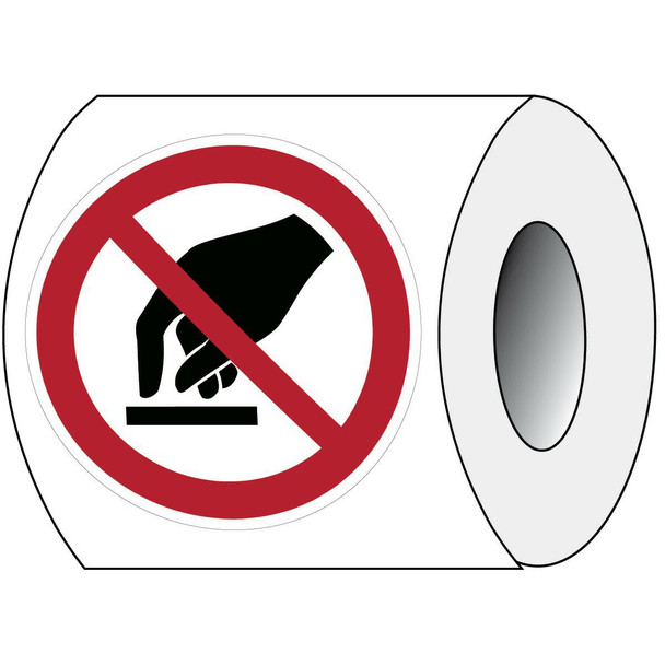 Brady PIC P010-DIA 100-PE-ROLL/1 ISO Safety Sign - Do not touch PIC P010-DIA 100-PE-ROLL/1