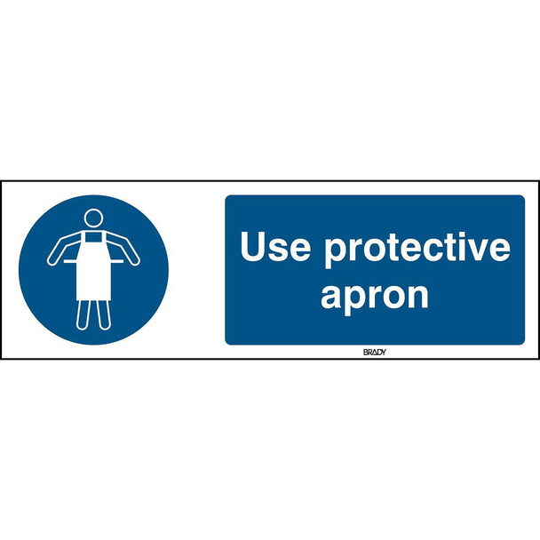 Brady M/M026/EN240/TM-150X50-1 ISO Safety Sign - Use M/M026/EN240/TM-150X50-1