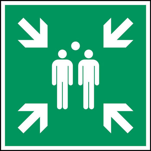 Brady PIC E007-200X200-PE-CRD/1 ISO Safety Sign - Evacuation PIC E007-200X200-PE-CRD/1
