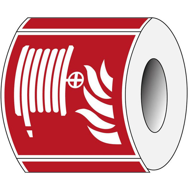 Brady PIC F002-100X100-PE-ROLL/1 ISO Safety Sign - Fire hose PIC F002-100X100-PE-ROLL/1