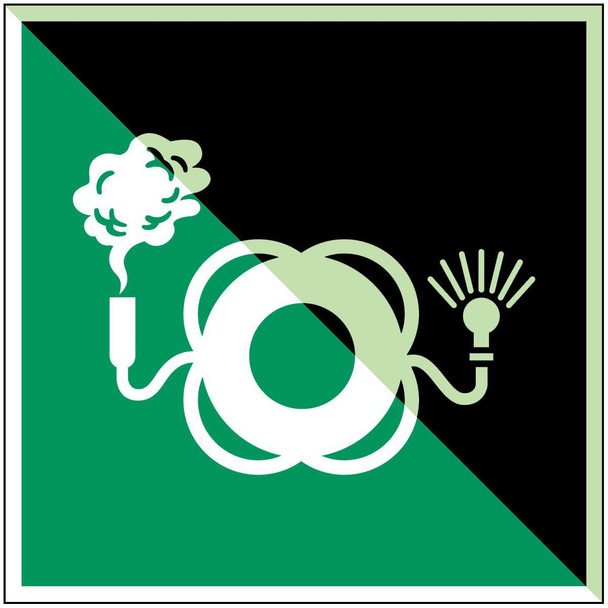 Brady E/E068/NT/ALU-PHOLUMC-200X200-1 ISO Safety Sign - Lifebuoy E/E068/NT/ALU-PHOLUMC-200X200-1
