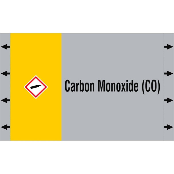 Brady ISO20560PM-340X210-CARBON MONOXIDE CO ISO 20560 Pipe Markers - Gas ISO20560PM-340X210-CARBON MONOXIDE (CO)
