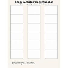 Brady LAT-33-759-1 LaserTab Laser Printable LAT-33-759-1