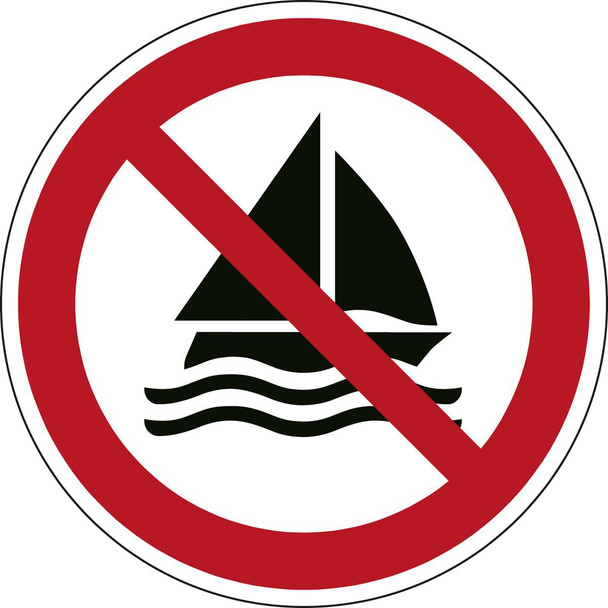 Brady P/P053/NT/PP-DIA100-1 ISO Safety Sign - No sailing P/P053/NT/PP-DIA100-1