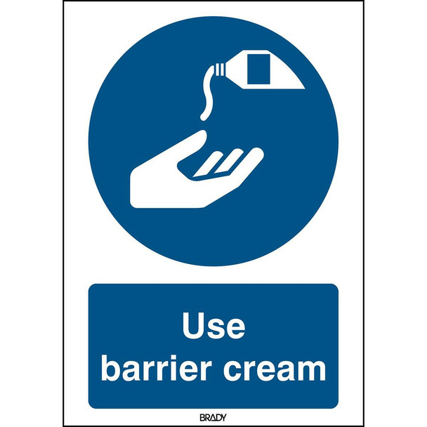 Brady M/M022/EN237/TWM-148X210-1 ISO Safety Sign - Use barrier M/M022/EN237/TWM-148X210-1