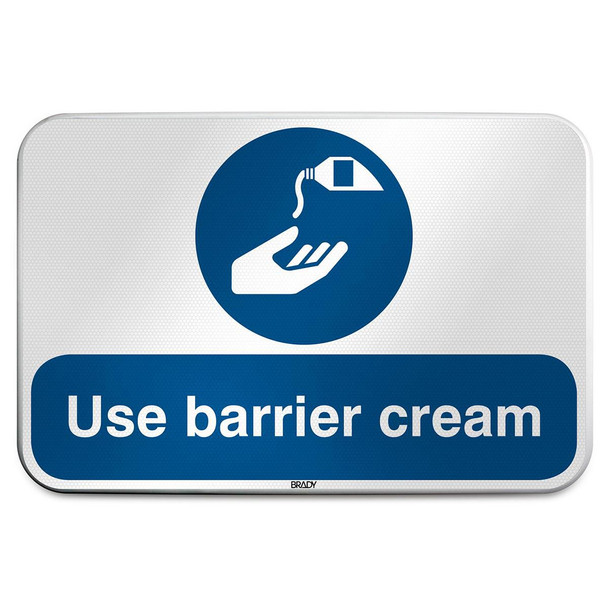 Brady M/M022/EN237/RLFBD-600X400-1 ISO Safety Sign - Use barrier M/M022/EN237/RLFBD-600X400-1