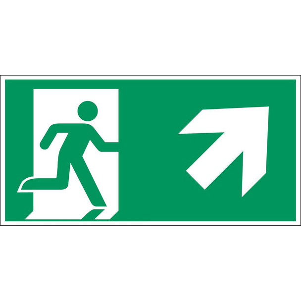 Brady E/E002/A45/NT/PE-400X200-1 ISO Safety Sign - Emergency E/E002/A45/NT/PE-400X200-1