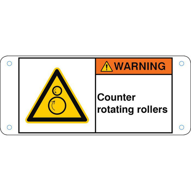Brady W/W025/EN444-ALU05-120X50/1-B ISO Safety Sign - Counter W/W025/EN444-ALU05-120X50/1-B