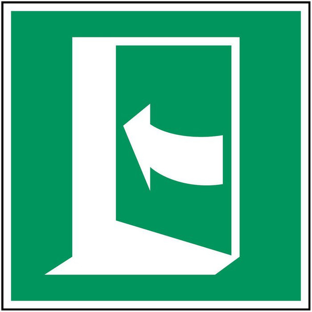 Brady PIC E022-148X148-PE-CRD/1 ISO Safety Sign - Door opens PIC E022-148X148-PE-CRD/1