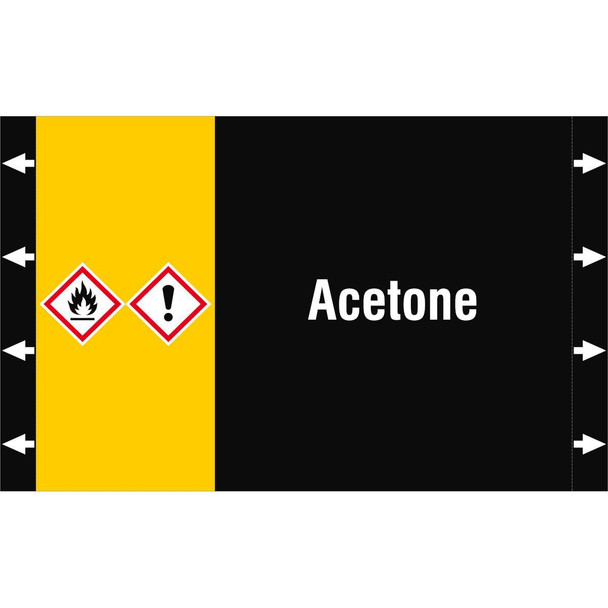 Brady ISO20560PM-340X210-ACETONE ISO 20560 Pipe Markers - ISO20560PM-340X210-ACETONE
