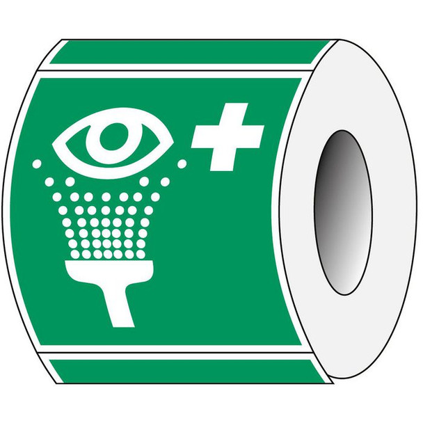 Brady PIC E011-100X100-PE-ROLL/1 ISO Safety Sign - Eyewash PIC E011-100X100-PE-ROLL/1