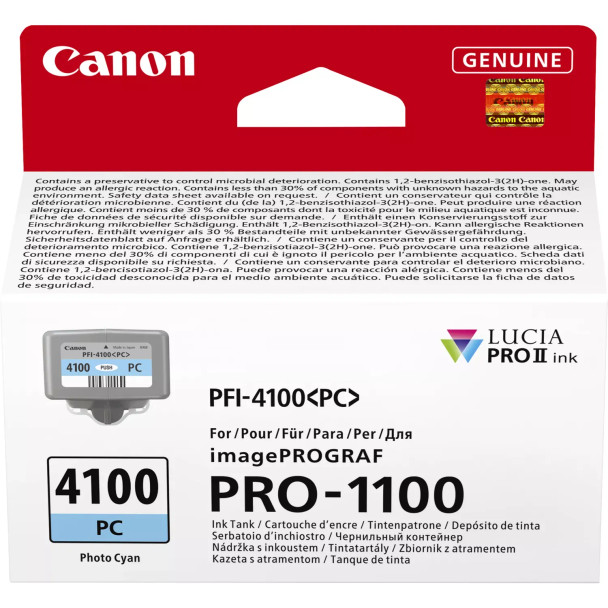 Canon Pfi-4100 Photo Cyan Ink - 6781C001 6781C001