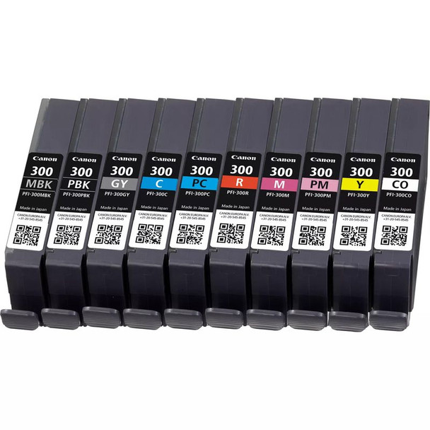 Canon Pfi-300 10 Ink Multi Pack Mbk/Pbk/C/M/Y/Pc/Pm/R/Gy/Co - 4192C008 4192C008