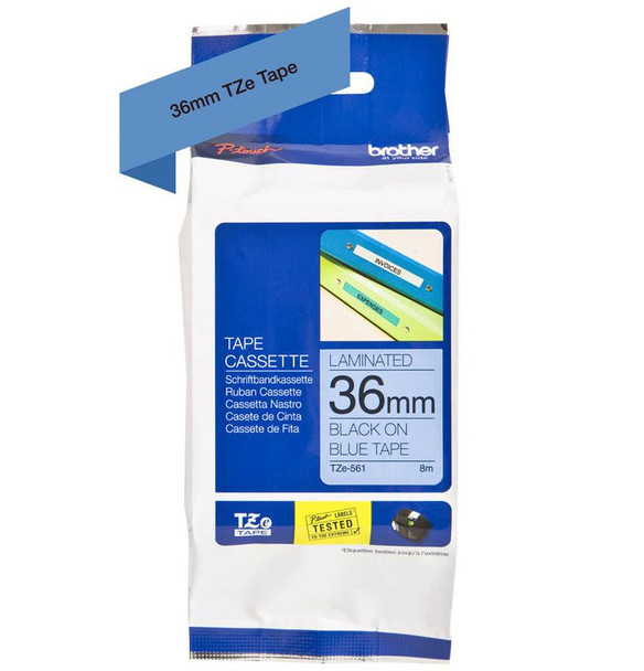 Brother Black On Blue Label Tape 36Mm X 8M - TZE561 TZE561