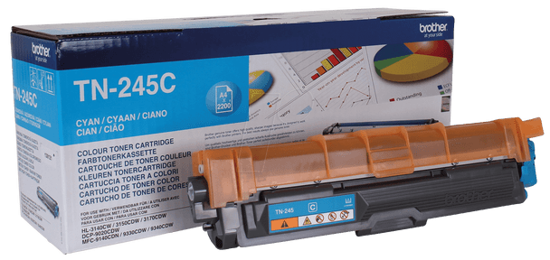 Brother Cyan Toner Cartridge 2.2K Pages - TN245C TN245C