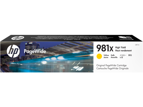 Hp 981X Yellow High Yield Ink Cartridge 116Ml for Hp Pagewide Enterprise Color 5 L0R11A