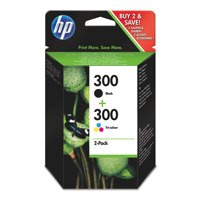 Hp 300 Black Tri- Colour Standard Capacity Ink Cartridge Twinpack 4.5Ml + 6.5Ml CN637EE