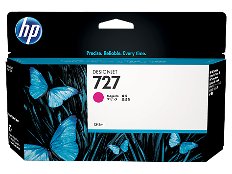 Hp 727 Magenta Standard Capacity Ink Cartridge 130Ml - B3P20A B3P20A