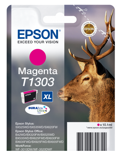 Epson T1303 Stag Magenta High Yield Ink Cartridge 10Ml - C13T13034012 C13T13034012