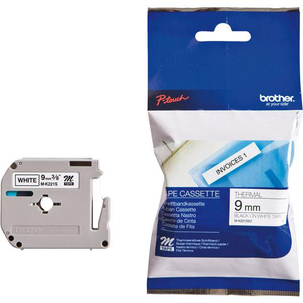 Brother Black On White Ptouch Ribbon 9Mm X 4M - MK221SBZ MK221SBZ