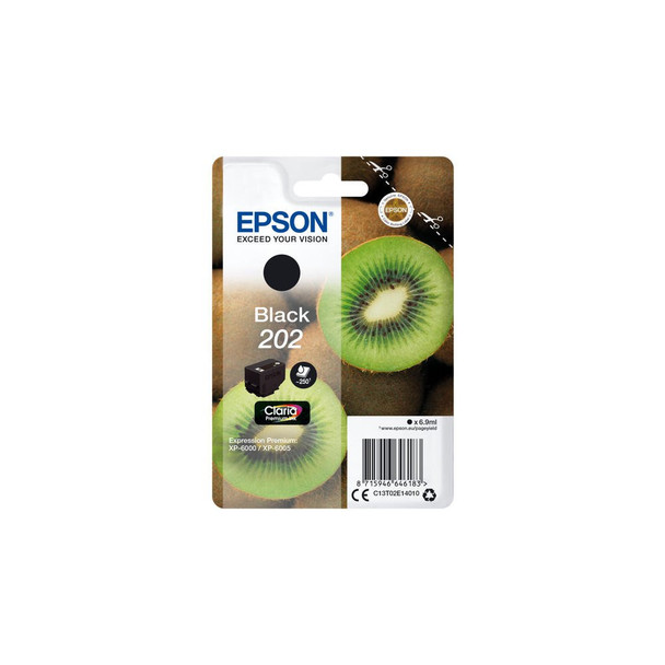 Epson 202 Kiwi Black Standard Capacity Ink Cartridge 7Ml - C13T02E14010 C13T02E14010