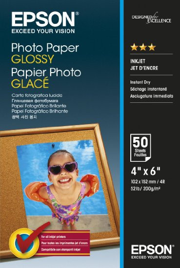 Epson Glossy Photo Paper 10 X 15Cm 50 Sheets - C13S042547 C13S042547
