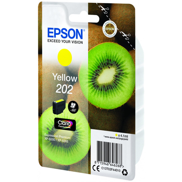 Epson 202 Kiwi Yellow Standard Capacity Ink Cartridge 4Ml - C13T02F44010 C13T02F44010