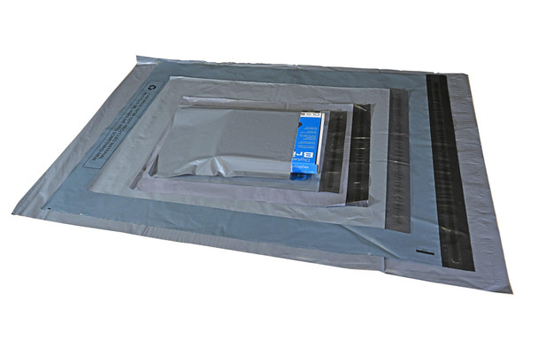 Lsm Recycled Grey Polymailers 600 X 900Mm +40Mm Lip Pack 200 - PMG03 PMG03