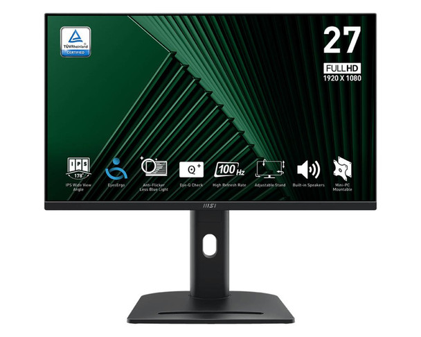 Msi PRO MP275PG 27 " 1920 X 1080 Pixels Full Hd Ips Panel Hdmi Displayport Vga P PRO MP275PG