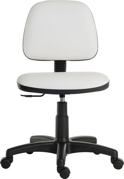 Ergo Blaster Medium Back Pu Operator Office Chair With Fixed Arms White - 1100PU 1100PUWHI/0288