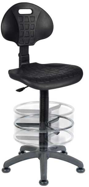 Draughter Labour Pro Deluxe Polyurethane Drafter Chair Black 9999/1164 9999/1164