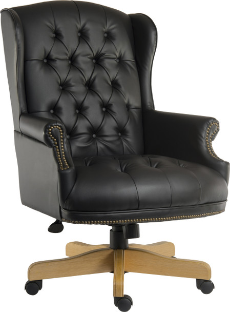 Chairman Noir Fabric Executive Swivel Armchair Black - 6927 6927