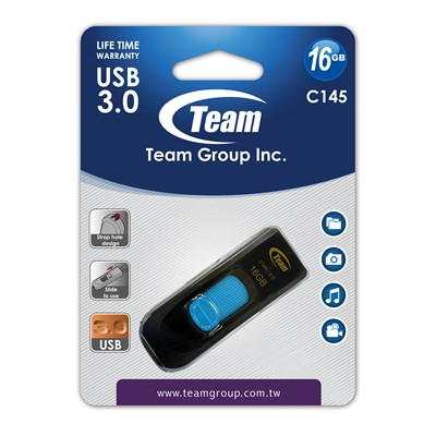Team C145 16Gb Usb 3.0 Flash Drive Blue TC145316GL01