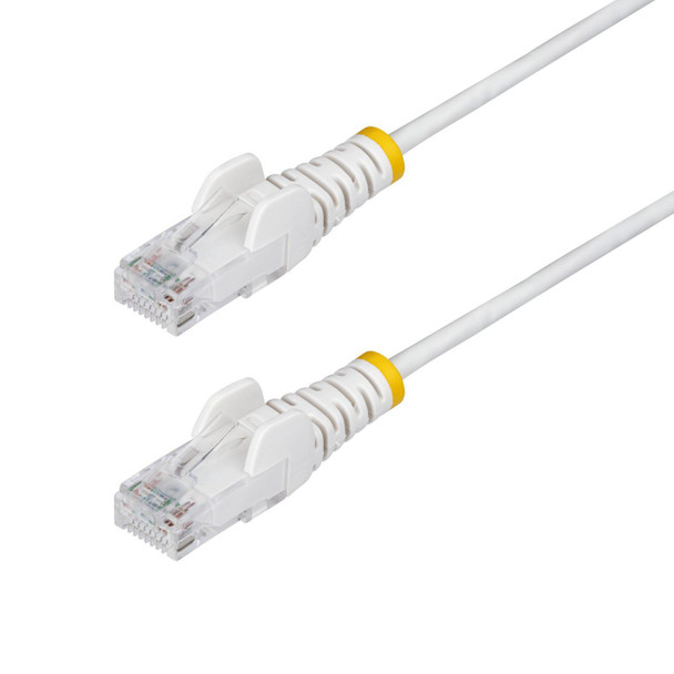 StarTech.com N6PAT250CMWHS 2.5M White Slim Cat6 Ethernet N6PAT250CMWHS