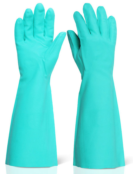 Beeswift Nitrile Gloves 18" Green Size L NG18L