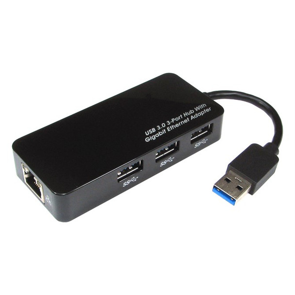 Cables Direct USB 3.0 Gigabit Ethernet Hub NLUSB3-ETHGHUB