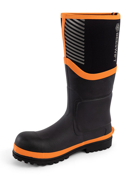 Neo force Neoprene Fully Safety Wellington Black/Orange Size 11 CF501BL11