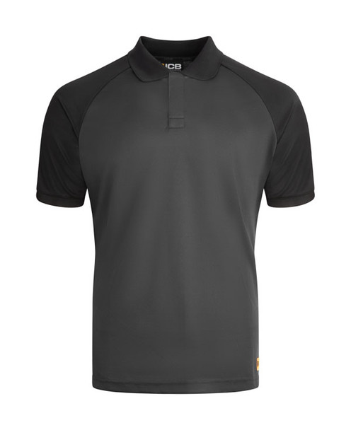 Jcb Workwear Unisex Classic Collar Polo Shirt Grey / Black Size M JCB016GYBLM