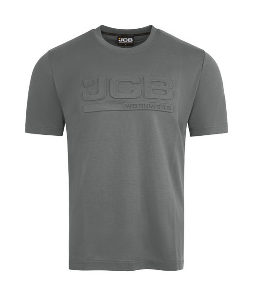 Jcb Workwear Unisex 3D Embossed T-Shirt Grey Size M JCB014GYM