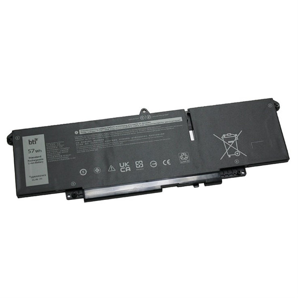 BTI CN-0JNYT4 compatible 57Wh 3-cell battery for DELL Latitude 7340 7440 7640 CN-0JNYT4-BTI