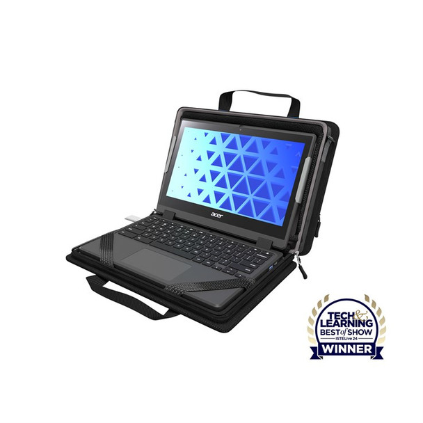 MAXCases Explorer 5 Work-In Case w/Pocket 11" w/ Shoulder Strap Black MCEB5P11BLK